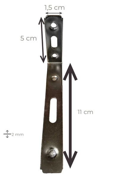 Nalbur Diyarı Deprem Güvenliği Dolap Sabitleme Seti - Mobilya Gardırop Eşya Duvara Sabitleyici Aparat Seti L Demir - Resim 2