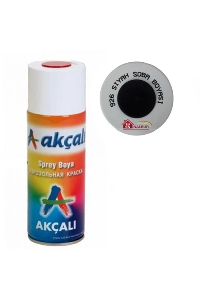 Akçalı Sprey Boya 400 ml 926 Siyah Soba Boyası