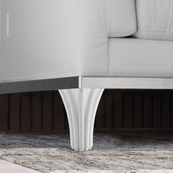 Mobilya Kanepe Koltuk Tv Ünitesi Baza Ayağı Orta Sehpası Konsol Ayak Ayakları 12 cm Beyaz - Resim 7