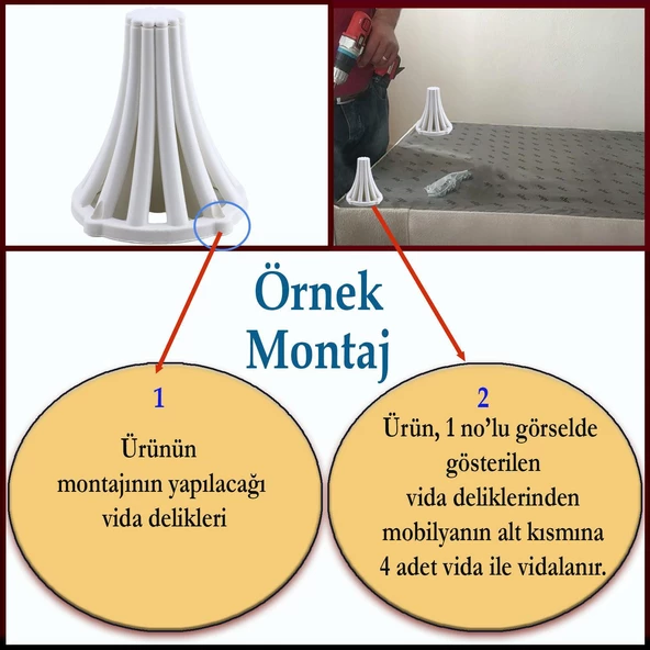 Mobilya Kanepe Koltuk Tv Ünitesi Baza Ayağı Orta Sehpası Konsol Ayak Ayakları 12 cm Beyaz - Resim 4