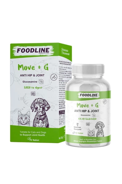 Foodline Hip&Joint Glucosamine 75 Tablet Kedi ve Köpekler için Eklem Sağlığını Destekleyici