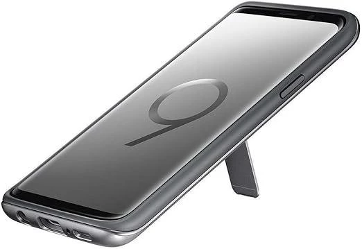 Samsung Galaxy S9 Orjinal Protective Stanting Cover Gümüş - EF-RG960CSEGWW - Resim 3