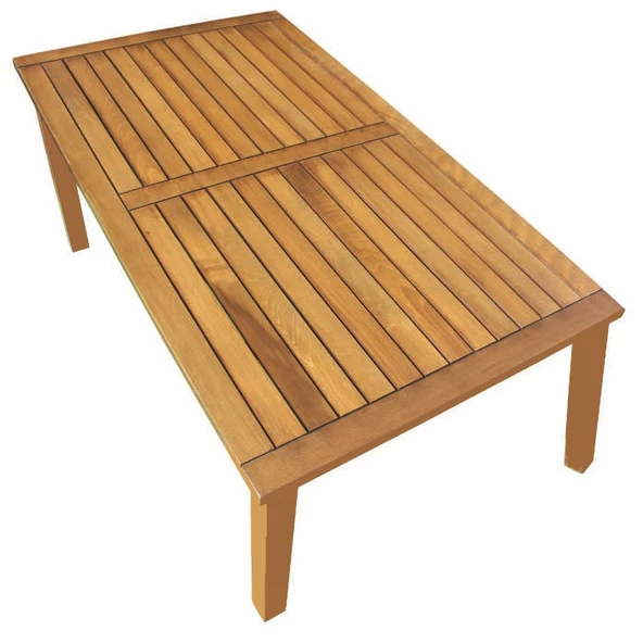 Bahçeme Bodrum 100x220 Sabit Ayaklı Ahşap Bahçe Masası - Resim 3