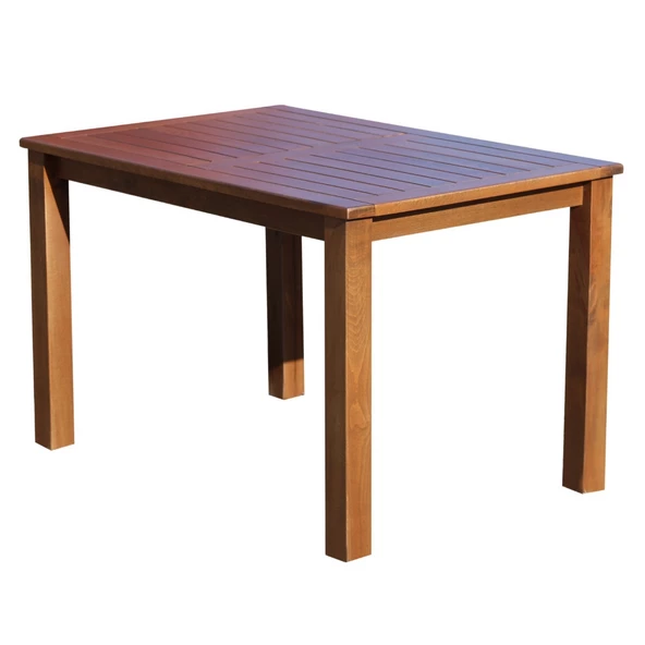 Bahçeme Bodrum 100x220 Sabit Ayaklı Ahşap Bahçe Masası ürün görseli 1