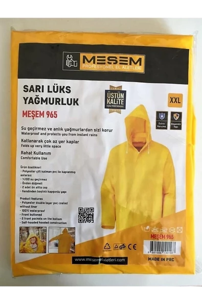 Meşem Sarı Lüks Yağmurluk - 2