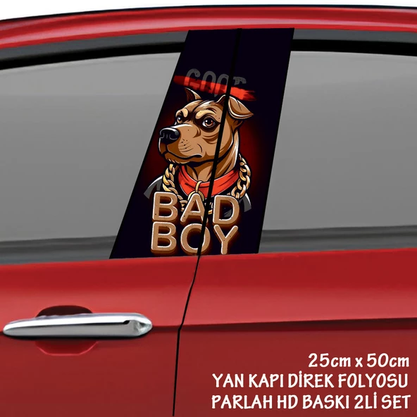 kötü köpek oto sticker - yeni nesil hd baskı kalitesi araba kapı direkleri kaplama folyosu - tuning modifiye aksesuar