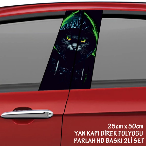 serseri sokak kedisi oto sticker - yeni nesil hd baskı kalitesi araba kapı direkleri kaplama folyosu - tuning modifiye aksesuar