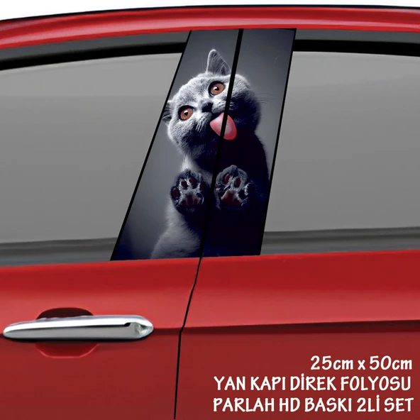 yavru kedicik oto sticker - yeni nesil hd baskı kalitesi araba kapı direkleri kaplama folyosu - tuning modifiye aksesuar
