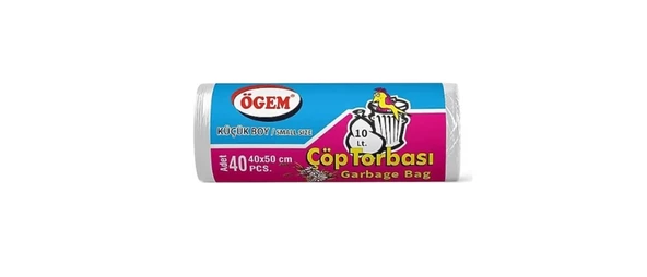 Ögem Küçük Boy Çöp Torbası-40X50 cm-10 Litre-40'lı