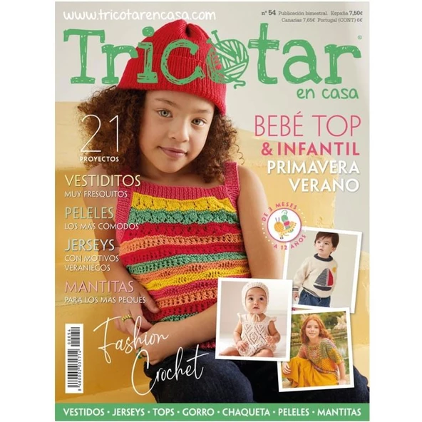 Revista Tricotar en Casa Sweet Baby & Infantil Nakış Elişi Hobi Dergisi No 54