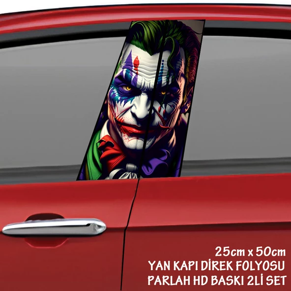 serseri psikopat oto sticker - yeni nesil hd baskı kalitesi araba kapı direkleri kaplama folyosu - tuning modifiye aksesuar ürün görseli