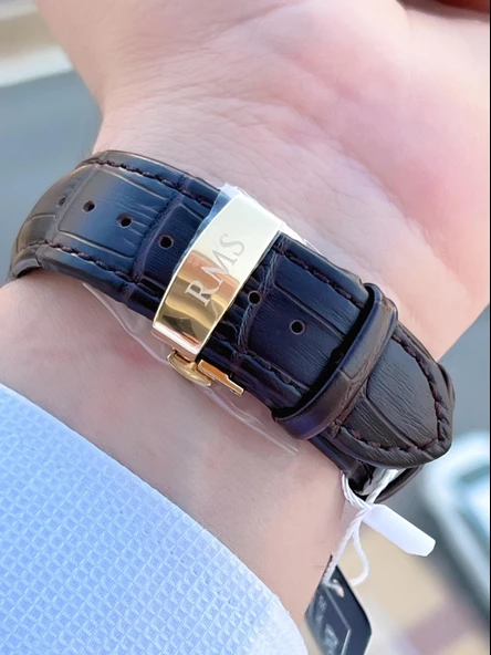 RMS Romanson Otomatik İç Fonksiyonları Aktif Akar Saniye Kapalı Klips Erkek Kol Saati ERMS.1551.06 - Resim 7