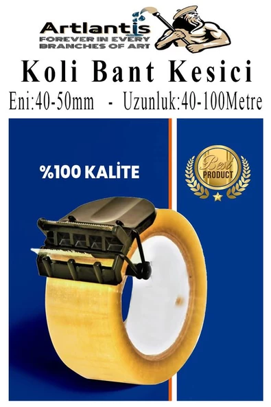 Koli Bant Kesicisi 1 Adet Koli Bandı Kesme Aparatı Plastik Gövdeli Metal Kesme Uçlu Bant Kesme - 3