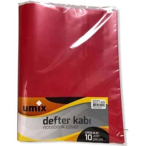 Umix Hazır Defter Kabı A4 10Lu Kırmızı