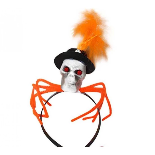 Halloween Taç İskelet figürlü Tüylü ürün görseli 1