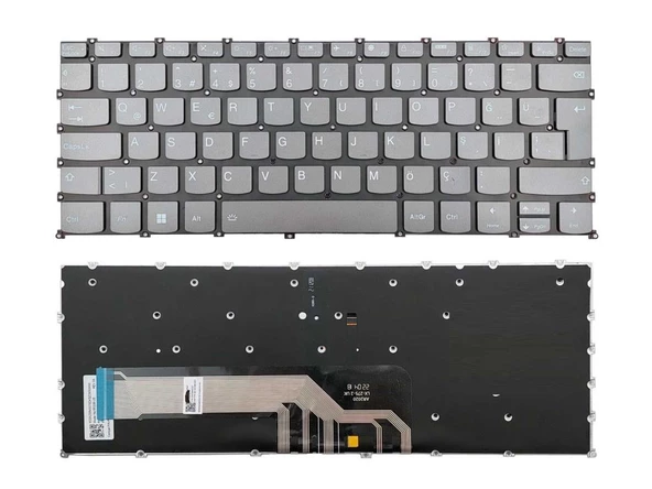 Lenovo ideaPad 5-14IIL05 Type 81YH Notebook Klavyesi Kül Rengi TR - ışıklı - 2
