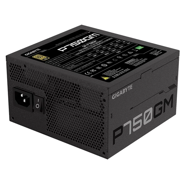 GIGABYTE 750W 80  GOLD GP-P750GM 13.5cm Fanlı Tam Modüler Power Supply Japon Kapasitör - Resim 3