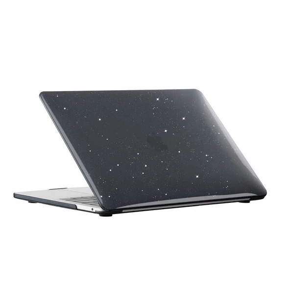 Macbook Pro 14.2 Inç 2021 M1/ M2 Pro/ Max A2442 A2779 Kılıf 360 Simli Kapak (MS-ALLSTAR)