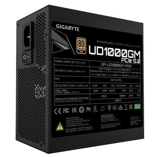 GIGABYTE 1000W 80+ GOLD GP-UD1000GM PG5 PCIE 5.0 TAM MODÜLER POWER SUPLLY - 5