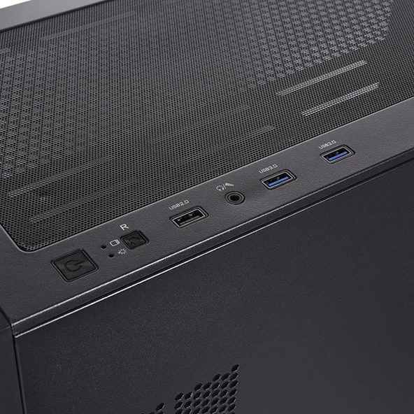 THERMALTAKE 650W 80+ BRONZE H390 TG CA-3Y9-65S1WE-00 4-RGB FANLI GAMING MIC TOWER PC KASASI - Resim 5