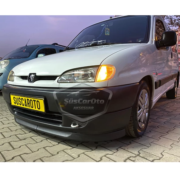 Peugeot Partner 1 1996-2003 Uyumlu Üniversal Astra H lip Esnek Ön Lip 2 Parça Tampon Altı Dil Karlık Ön Ek - 2