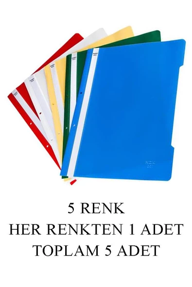 Siyah Büro Klasörü Telli Dosya ve Poşet Dosya Seti 1 Adet Büro Klasörü 10 Renk Telli Dosya 100 Adet Poşet Dosya - 2