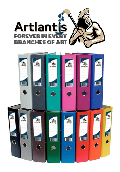 Siyah Büro Klasörü Telli Dosya ve Poşet Dosya Seti 1 Adet Büro Klasörü 10 Renk Telli Dosya 100 Adet Poşet Dosya - 3