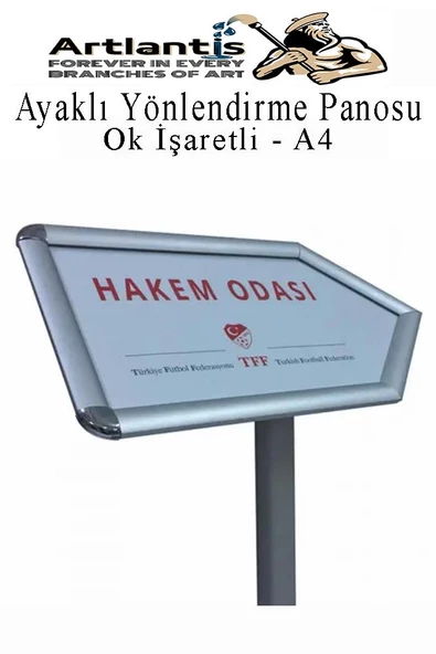 Ok Şekilli Dekoratif Alan İçi Ve Dışı Yönlendirme Panosu 1 Adet Ayaklı Bilgilendirme Bilgi Standı Otel Restaurant Semineri Toplantı - 4