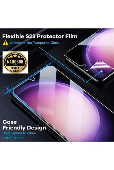 Samsung S23 Nano Ekran Koruyucu Kırılmaz Cam - Extra Şeffaf - 3