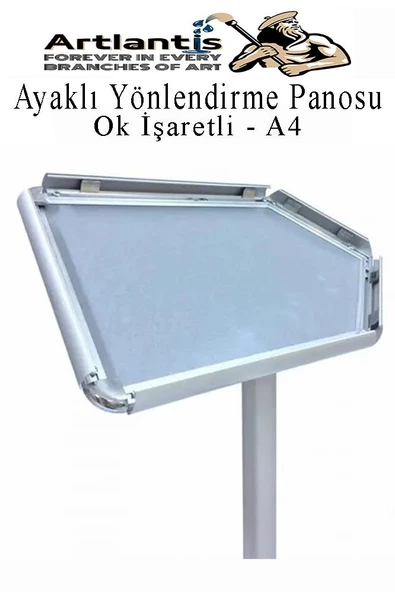 Ok Şekilli Dekoratif Alan İçi Ve Dışı Yönlendirme Panosu 1 Adet Ayaklı Bilgilendirme Bilgi Standı Otel Restaurant Semineri Toplantı - 3