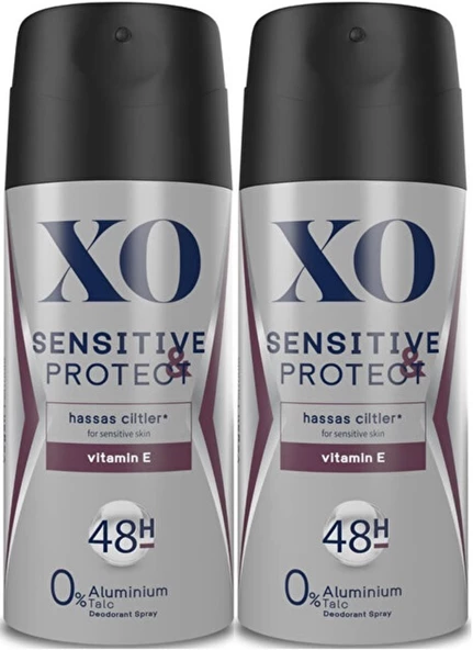 XO Deodorant 150ML Men-Erkek Sensitive & Protect (2 Li Set)