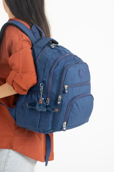Kadın Sırt Çantası Orta Boy Günlük Kullanım İçin İdeal Okul Çantası 40*30 Cm Hafif Bayan Çanta - 3