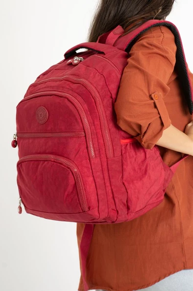 Kadın Sırt Çantası Orta Boy Günlük Kullanım İçin İdeal Okul Çantası 40*30 Cm Hafif Bayan Çanta - 12