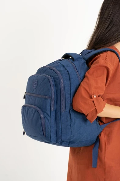 Kadın Sırt Çantası Orta Boy Günlük Kullanım İçin İdeal Okul Çantası 40*30 Cm Hafif Bayan Çanta - 2