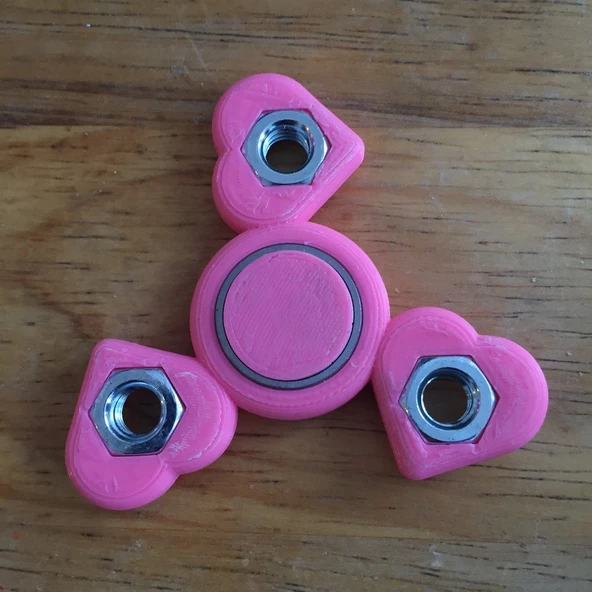 Byrpos Customizable Rotated Heart (Pick-A-Weight) Fidget Spinner 3Dmarket.online