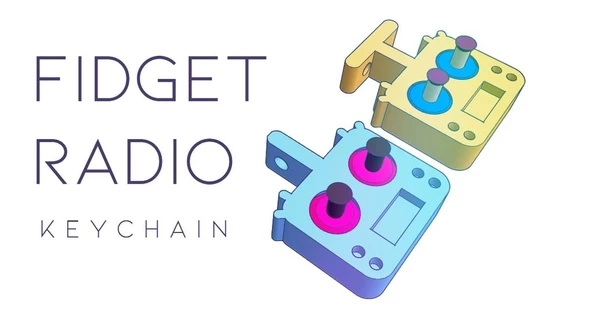 Byrpos Fidget Radio Keychains V3.1 3Dmarket.online