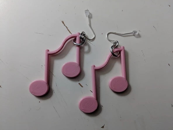 Byrpos Beamed Eighth Note Earrings 3Dmarket.online