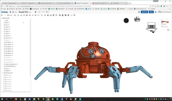 Byrpos Vorpal The Hexapod Walking Robot 3Dmarket.online