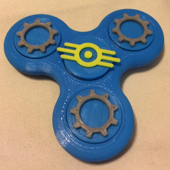 Byrpos Fidget Tri-Spinner With Themed Bearing Caps 3Dmarket.online