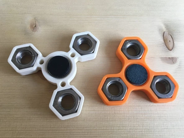 Byrpos Fidget Hand Triple Spinner With 3Xm14 Hex Nuts 3Dmarket.online