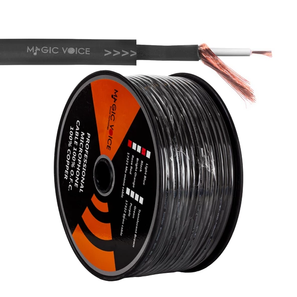Magicvoice B96 Profesyonel Tek Damarlı Blendajlı Enstrüman Mikrofon Kablosu Mono 100 Metre (Siyah) ürün görseli 1