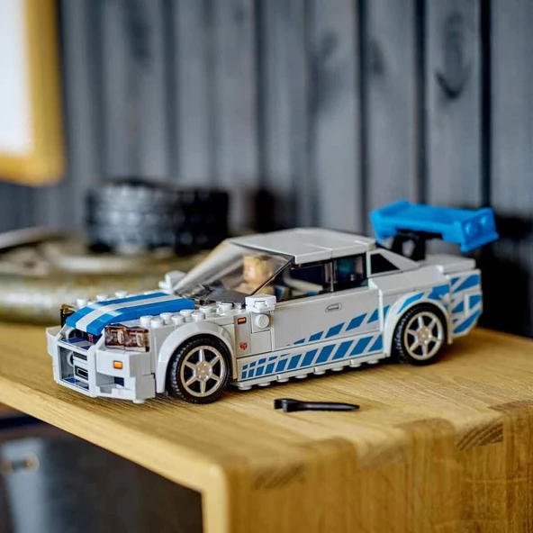 Orjinal Lego Speed Daha Hızlı Daha Öfkeli Nissan Skyline GT-R (R34) Lego Speed 76917 - Resim 3