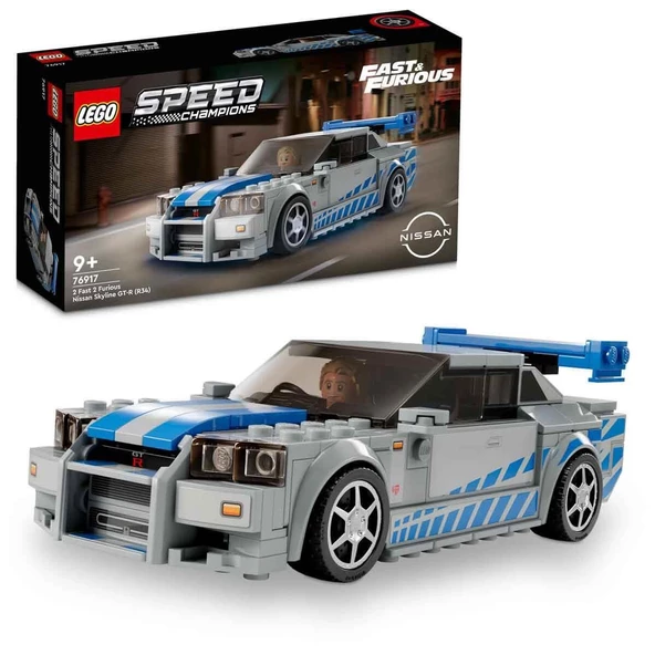 Orjinal Lego Speed Daha Hızlı Daha Öfkeli Nissan Skyline GT-R (R34) Lego Speed 76917