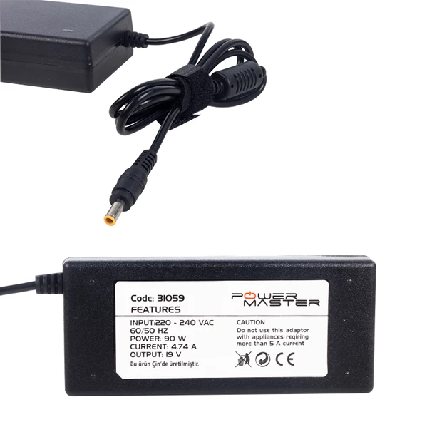 Powermaster PM-31059 19 Volt - 4.74 Amper 5.5*3.0 Mm Uçlu Adaptör (Samsung Notebook) - 5