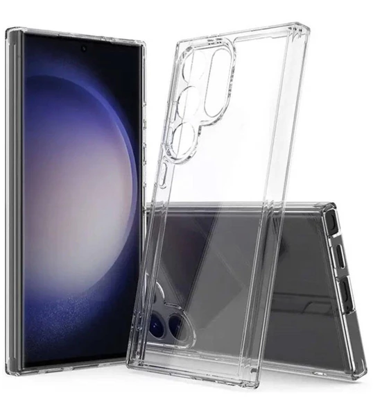 Samsung Galaxy S24 Ultra Şeffaf Silikon Kılıf - Resim 3