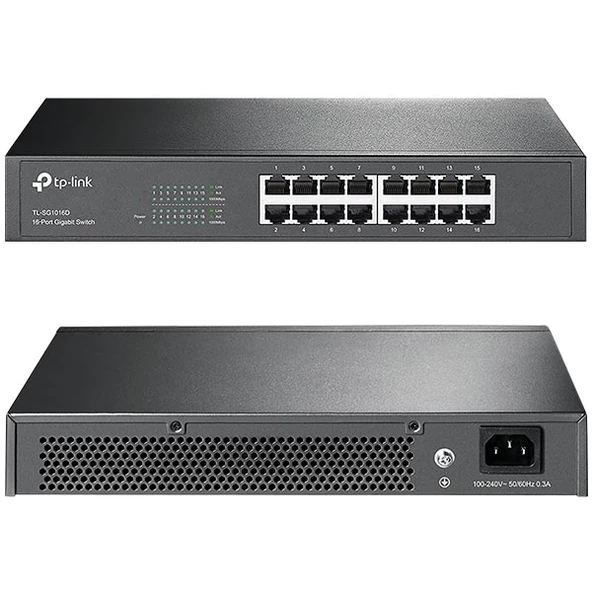 Tp-Link TL-SG1016D 16 Port Gigabit Ethernet Switch - 4