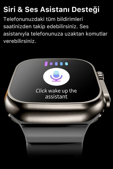 Watch 8 Ultra Series Ios Android Uyumlu Spor Sağlık Sensörlü 45mm Ultra Akıllı Saat - 2