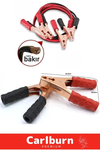 Özel Üretim %100 Bakır Kalın Kablo 1200 Amper Güçlü Oto Akü Takviye Hızlı Şarj Kablosu - 4