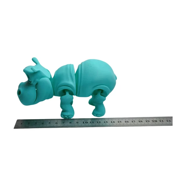 3d Hareketli Oyuncak Su Aygırı & Dekor - Turkuaz - Resim 8