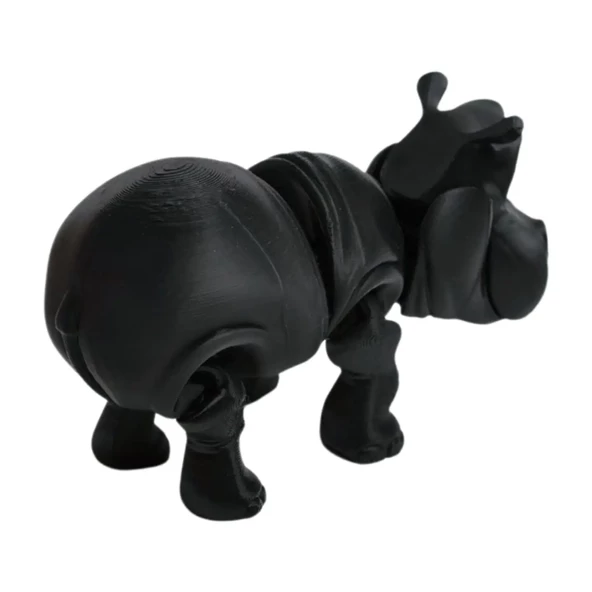 3d Hareketli Oyuncak Su Aygırı & Dekor - Siyah - Resim 5